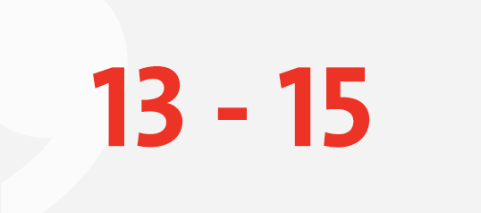 13-15 jaar
